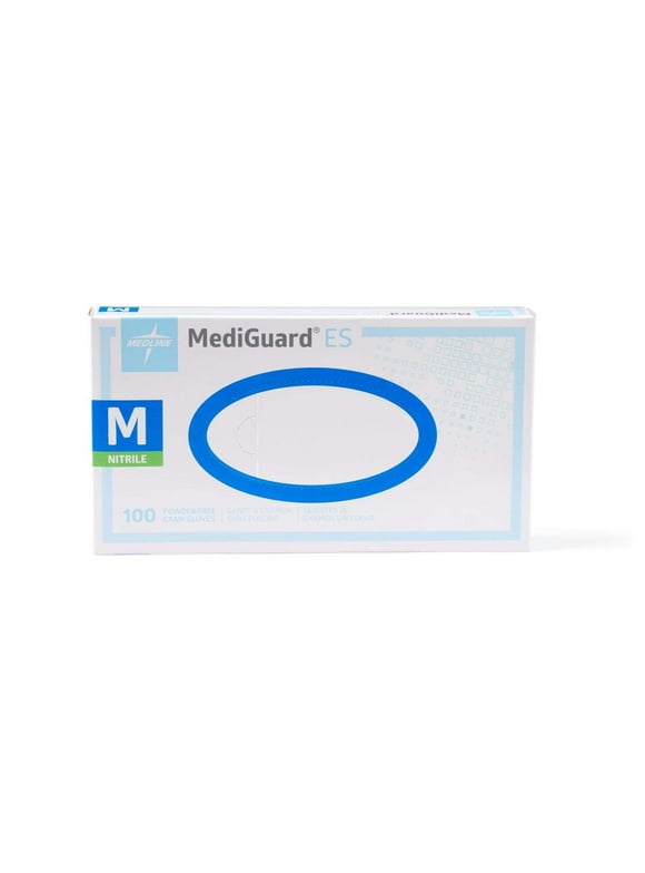 MediGuard ES Powder-Free Nitrile Exam Gloves, Size M