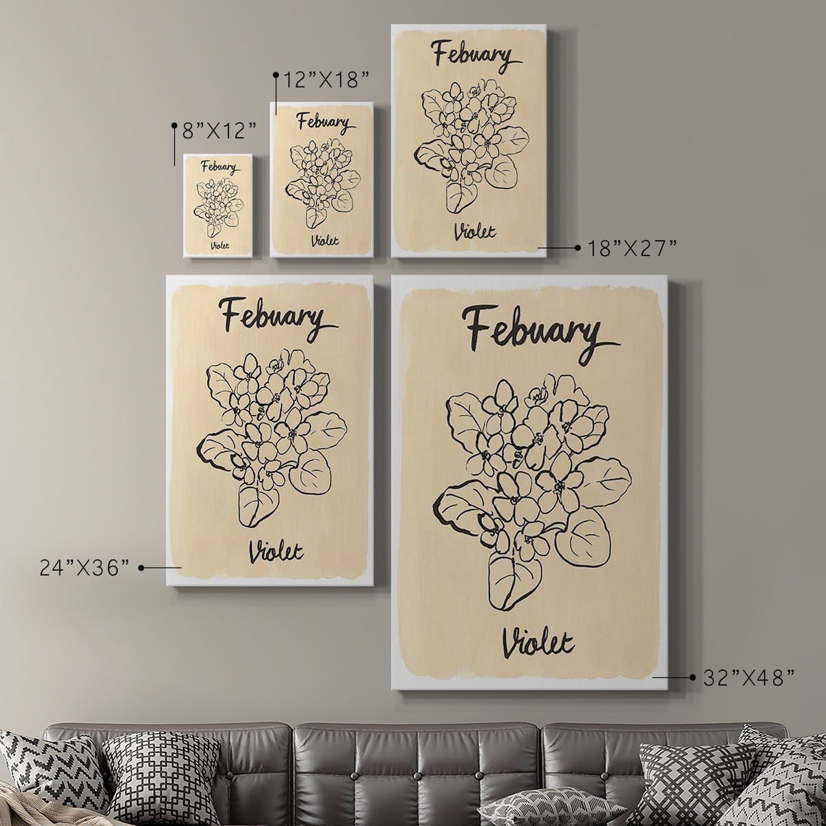 Birth Month II Premium Gallery Wrapped Canvas - Ready to Hang