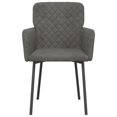 thumbnail image 2 of vidaXL Chaises de Salle à Manger d'Intérieur - 2 Pcs, Velours Gris Foncé, 2 of 5