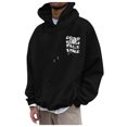 thumbnail image 2 of CONZONE Men's Hoodies Long Sleeve Pullover Hoodie for Men Rose Graphic Y2K Hooded Sweatshirts With Pocket, 2 of 7