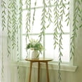 thumbnail image 3 of 1pc Willow Leaf Strip Backdrop Cloth Green Willow Leaf Mesh Curtain Party Party Background Decoration Party Background Cloth For Halloween Christmas, 3 of 4
