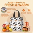 thumbnail image 5 of Dachshund Footprint Insulated Lunch Bag for Women & Adults,Large Portable Soft Cooler Lunch Bag,Thermal Food Storage Tote with Pearl Cotton,8.66L,8.75x5.75x9.5 Inch, 5 of 6