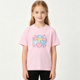 thumbnail image 2 of Pastel Plaid Hearts Girls Graphic Tee, Cute Grid Smiley Love 100% Cotton Kids Short Sleeve T-Shirt, 2 of 5