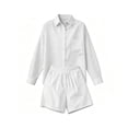 thumbnail image 3 of Sokhug Womens 2 Piece Casual Set Plus Size Oversized Button Down Shirt and Elastic Waist Shorts with Pockets Soft Breathable Summer Outfit, 3 of 5