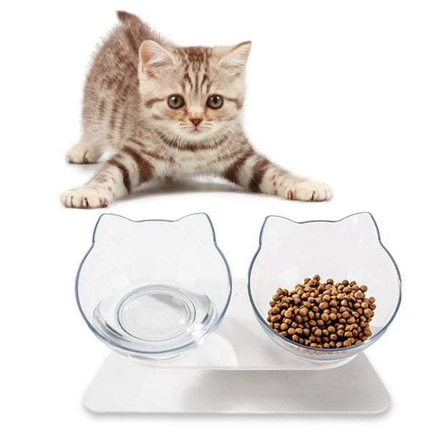 Laifug Elevated Cat Bowl Double Feeders,Pet Feeding Bowl Raised The