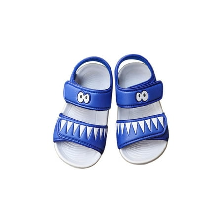 

Fangasis Toddler Kids Flat Sandals Slip On Sandal Summer Casual Shoes Children Water Shoe Sports Quick Dry Beach Blue Shark 9C