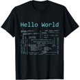 thumbnail image 1 of Hello World - Camiseta con lenguajes de programación por computadora, 1 of 2