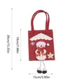 thumbnail image 2 of Sacs-cadeaux de Noël Rouges pour Poupées, Petits Sacs de Rangement à Cordon, Motif Père Noël, Bonhomme de Neige et Cerf, pour Cadeaux de Fête pour Enfants et Bonbons, Couleur Rouge, 1 Pce, 0,06 Livre, 2 of 6
