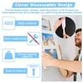 thumbnail image 4 of ZheElen 12 Pieces Strong Hook Adhesive Transparent Traceless Sticker Hardware Strips Heavy Duty Hanger Bathroom Kitchen, 4 of 6