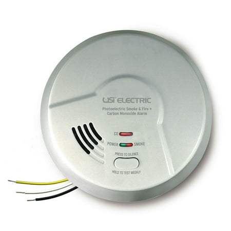 Carbon Seal - USI Hardwired 2-in-1 Photoelectric Smoke & Carbon Monoxide Alarm with 10 Year Tamper Proof Sealed Battery Backup (MPC122S)