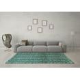 thumbnail image 3 of Ahgly Company Indoor Rectangle Abstract Light Blue Modern Area Rugs, 8' x 10', 3 of 4