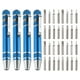 thumbnail image 1 of Uxcell 4 piezas 8 en 1 Mini juego de destornilladores de bolsillo, destornillador magnético pequeño con puntas Phillips y de cabeza plana, azul, 1 of 6