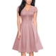 thumbnail image 4 of Vestido De Línea A De Encaje En Contraste Con Cuello En V, Elegante Vestido De Manga Corta Para Fiesta, Ropa De Mujer, 4 of 4