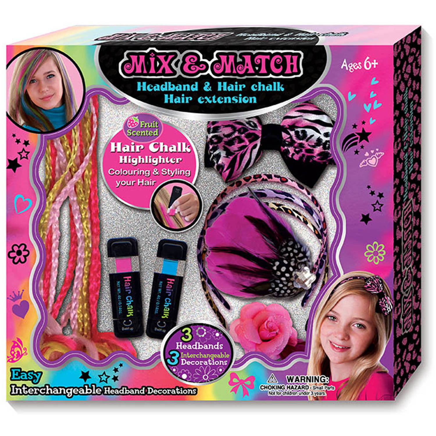 Focus Mix and Match Hair Accessory and Hair Chalk Jumbo Set 