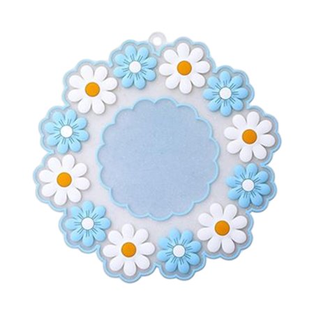 

Wowspeed Drink Coasters | Daisy Pattern Heat-resistant Silicone Coasters Placemat | Non-slip Desk Coaster for Tabletop Protection Table Coasters Fits Most Drinking Glasses