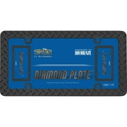 Cruiser Accessories 30850 Diamond Plate License Plate Frame, Matte Black