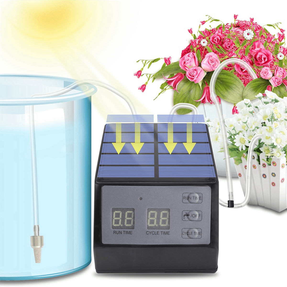 Solar Timed Automatic Watering Device, Smart Watering Device, Gardening Lazy Flower Pot Plant Drip Irrigation System