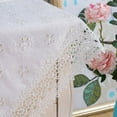 thumbnail image 3 of Square White Tablecloth, Coffee Table Cover, Lace Embroidery Tabletop Decoration, 3 of 4