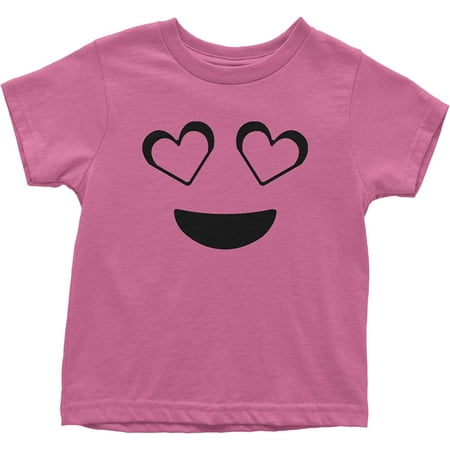 

Expression Tees Emoticon Heart Eyes Smile Face Infant One-Piece Bodysuit and Toddler T-Shirt