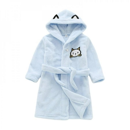 

Toddler Boys Girls Cartoon Bath Robes Flannel Winter Kids Sleepwear Robe Pijamas Nightgown Clothes For 1-6 Years