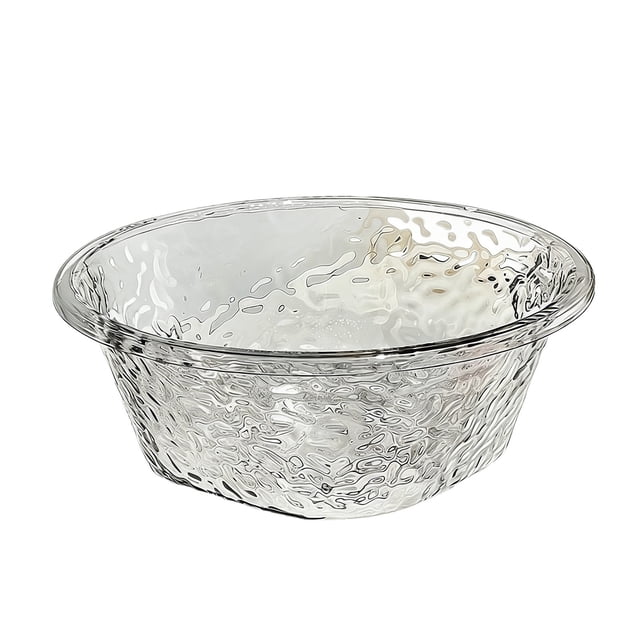 COM1950s Plastic Basin for Laundry, Multipurpose Household Container, Deep Round Tub with Stackable Design for Storage and Soaking