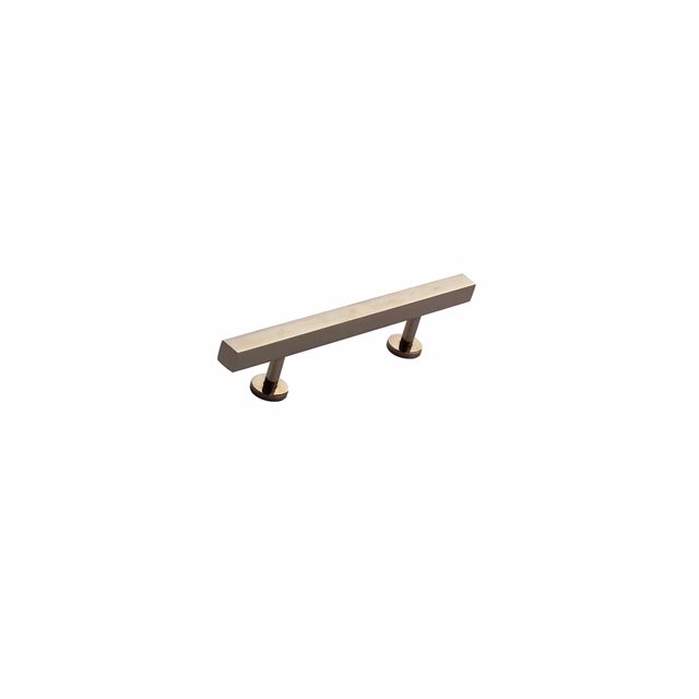 Cabinet Handle Pull Square Bar 5″ – Solid Brass Cabinet Pull with 3″ Centre to Centre Mounting – Brushed Brass, Polished Nickel, Satin Nickel