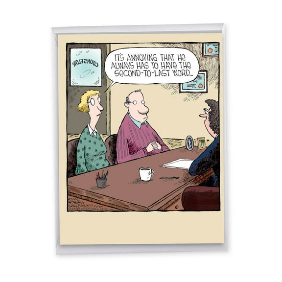 1 Jumbo Funny Anniversary Greeting Card (8.5 x 11 Inch) - Second-to-Last Word Anniversary J2612ANG