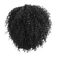 thumbnail image 2 of Bradem Black Curly Puff Ponytail Extension&nbsp;- Premium Synthetic, Medium Short Drawstring Clip Bun, 2 of 9