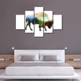 thumbnail image 3 of TISHIRON 5PCS Framed Bison Theme Canvas Wall Art Set,60"x40" Mountain Scenery Wall Canvas Art Decor, 3 of 7