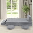 thumbnail image 2 of Gymax 6PCS Modular Kids Foam Play Couch Set w/Washable Covers Sectional Play Sofa, 2 of 10