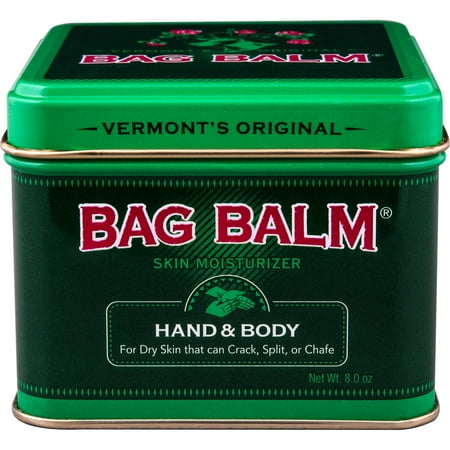 Vermont's Original Bag Balm Skin Moisturizer, Moisturizing Ointment for Dry Skin that can Crack Split or Chafe on Hands Feet Elbows Knees Shoulders and More, 8 Ounce (Best Ointment For Skin Disease)