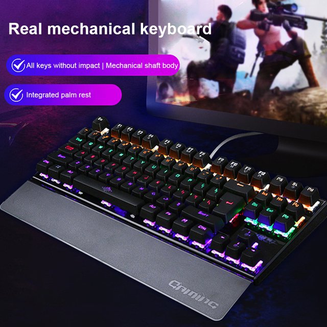 Teclado retroiluminado NKRO, 87 teclas, teclado con cable USB, teclado Gamer para ordenador portátil Gamer FLhrweasw Nuevo