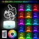 thumbnail image 2 of Luz nocturna LED COBIKU 3D Illusion, control remoto de 16 colores, 2 of 8