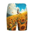 thumbnail image 2 of Haiem Clear Sky Sunflower Men's Pajama Short with Soft Woven Cotton Elastic Waistband Sleep Short-4X-Large, 2 of 9