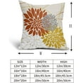 thumbnail image 5 of Autumn Pillow Covers 18x18 Inch Fall Decorations Orange Yellow Dahlia Decorative Throw Pillows Farmhouse Decor for Home Sofa Couch Bed Modern Cushion Case, Set of 2, 5 of 8