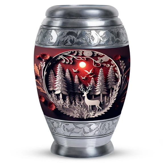 Paper Cut Out Deer Urns For Human Ashes, Cremation Urn For Men, Decorative Urns,c Funeral Urn For Ashes Adult Male, Burial Urns For Adult Human Ashes, Miniature Urn, Cremation Urn 3inch, 1pcs