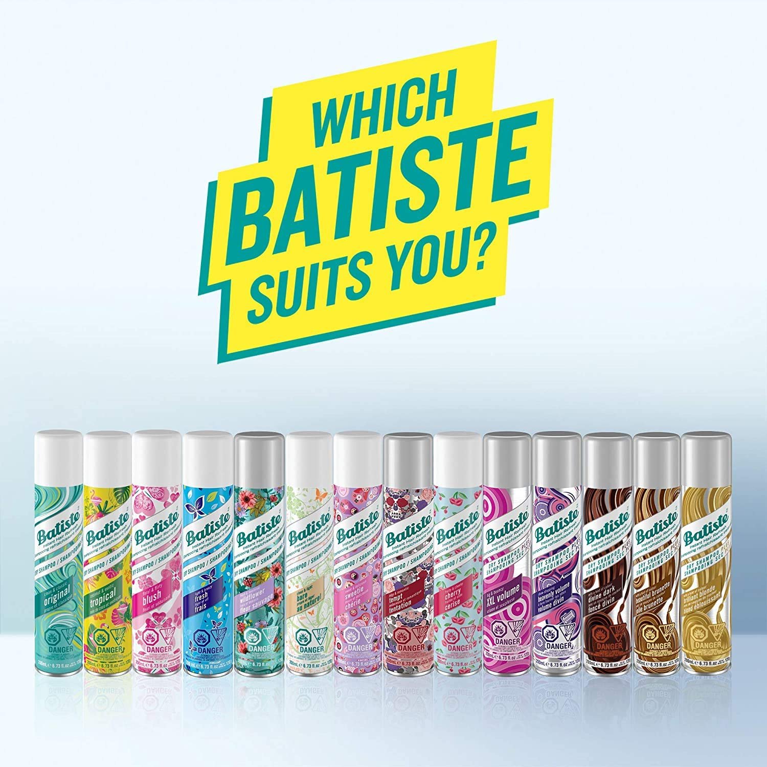 Batiste Dry Shampoo, Dark & Deep Brown 6.73 oz Pack of 12
