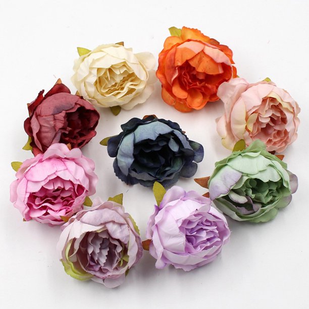 Gwong Decoración hogareña 2 unids Peony artificial Flowe Head Home Body Party DIY Decoración de escritorio artesanal Gwong 21038860