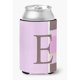 thumbnail image 1 of Aislador de bebidas de lata o botella de rayas rosas Caroline's Treasures Hugger letra E, 1 of 1