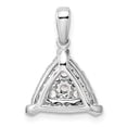 thumbnail image 3 of 14k White Gold 1/2 carat Lab Grown Diamond VS/SI+ G+ Complete Triangle Cluster Pendant, 3 of 4