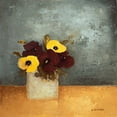 thumbnail image 2 of Vaskebova, Anouska 15x15 White Modern Wood Framed Museum Art Print Titled - Pansies I, 2 of 4