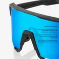 thumbnail image 5 of 100 Percent S3 HiPER Blue Multilayer Mirror Lens Sunglasses with Durable and Lightweight Polycarbonate Frame (Matte Black), 5 of 7