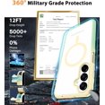 thumbnail image 6 of for Samsung Galaxy A16 5G Case with 2X Screen Protector, Magnetic Military Grade Shockproof Case Translucent Back Slim Rugged Bumper Cover for Galaxy A16 5G Phone Case-6.7 inch, Gold-Green, 6 of 15