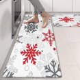 thumbnail image 2 of Kitchen Rugs Sets Of 2,White Christmas Snowflake Pattern Anti Fatigue Kitchen Mat Rugs Non Slip Washable,Decorative Kitchen Floor Mats for Kitchen,Sink,Laundry,17"X47", 2 of 5