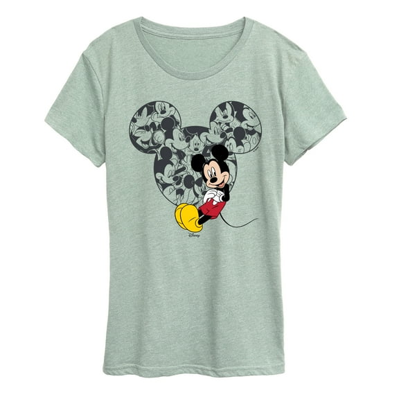 Disney - Mickey Ear Pattern - Women's Short Sleeve Graphic T-Shirt