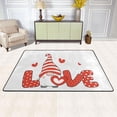 thumbnail image 2 of SKYSONIC Love Gnomes Red Non-Slip Area Rug, Valentines Day Heart Floor Carpet Comfort Floor Mats Decor for Indoor Front Porch Living Room Bedroom Kitchen, 36"x24", 2 of 5