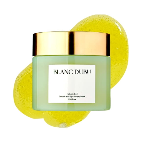 BLANC DUBU NUBORN CELL Mascarilla de miel para spa de limpieza profunda | Mascarilla Limpiadora o Espuma Limpiadora 2 en 1 con Miel y Agua de Rosas | Cuidado de exfoliación suave con sacarosa y glicer