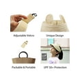 thumbnail image 2 of VIVIAN & VINCENT Boy's Girl's Wide Brim Sun Hats Straw Visor Summer Beach Hat for Kids Baby Toddler Beige 1-6yo, 2 of 6