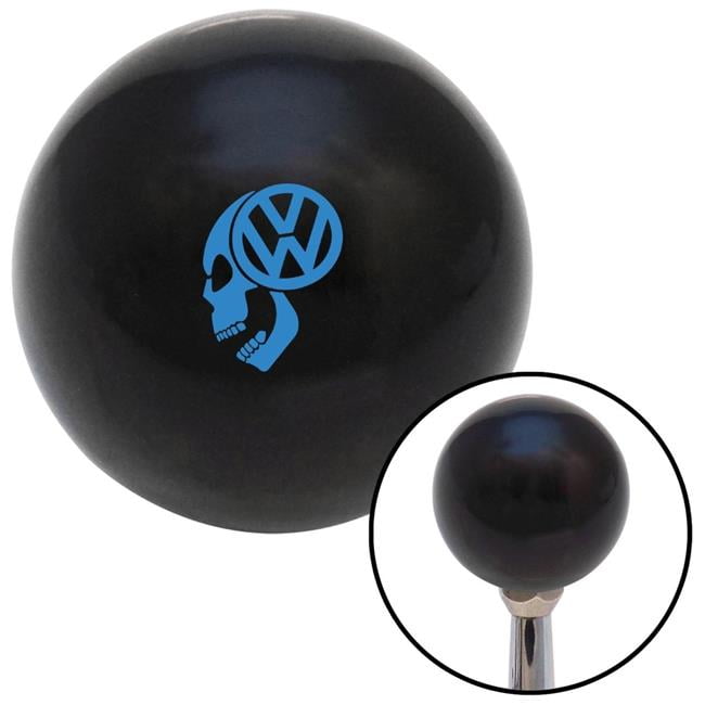 Blue VW Skull Black Shift Knob with M16 x 1.5 Insert Shifter Auto