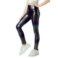 thumbnail image 4 of GYRATEDREAM Kids Girls Dance Pants Gymnastic Shiny Metallic Dance Leggings Skinny for Performances 4-14 Years, 4 of 5